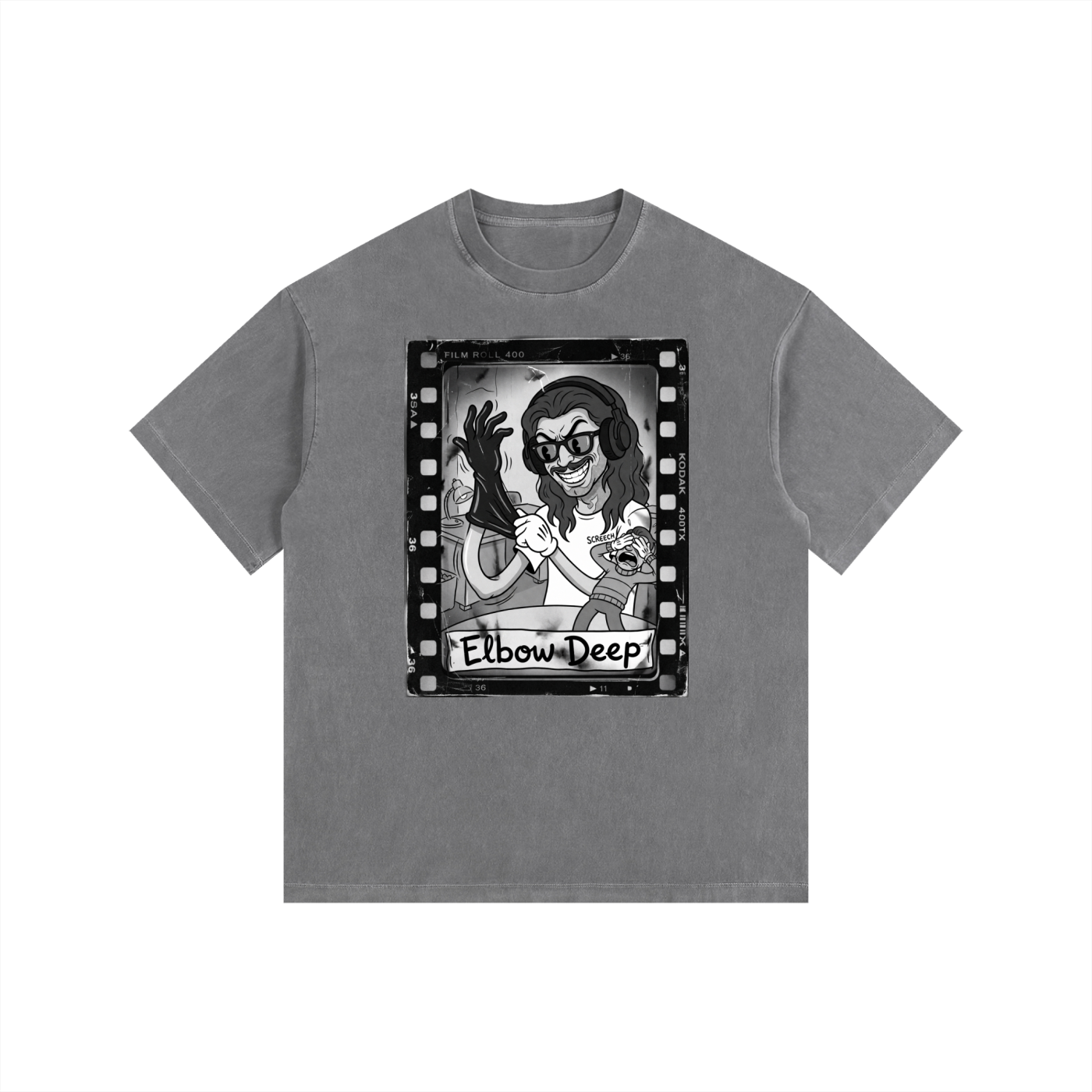 Elbow Deep Film Roll Oversized Cotton T-Shirt (9 colors)