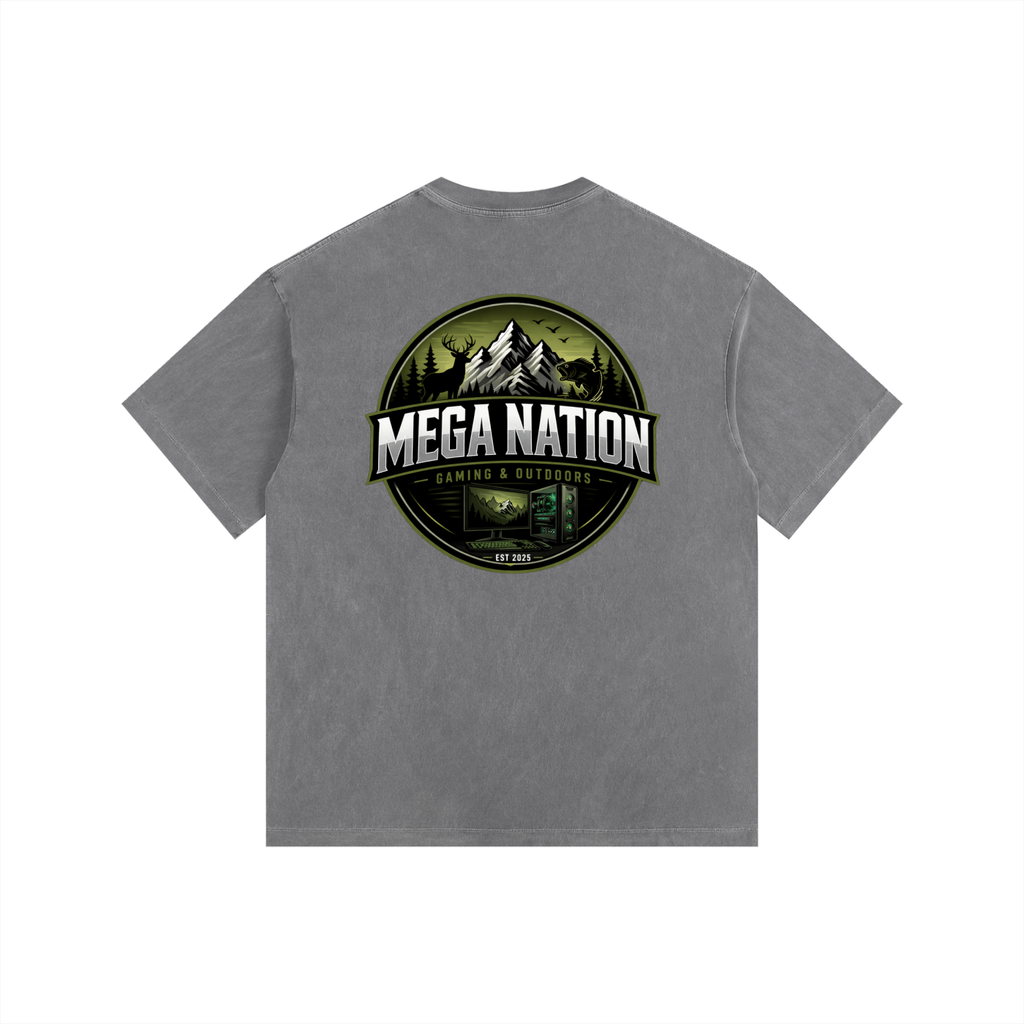 MNA Gaming & Outdoors (Front and Back Logo) Oversized Cotton T-Shirt (8 colors)
