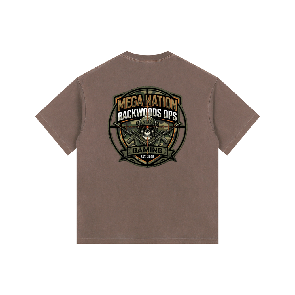 MNA Backwoods OPS (Front and Back Logo) Oversized Cotton T-Shirt (7 colors)