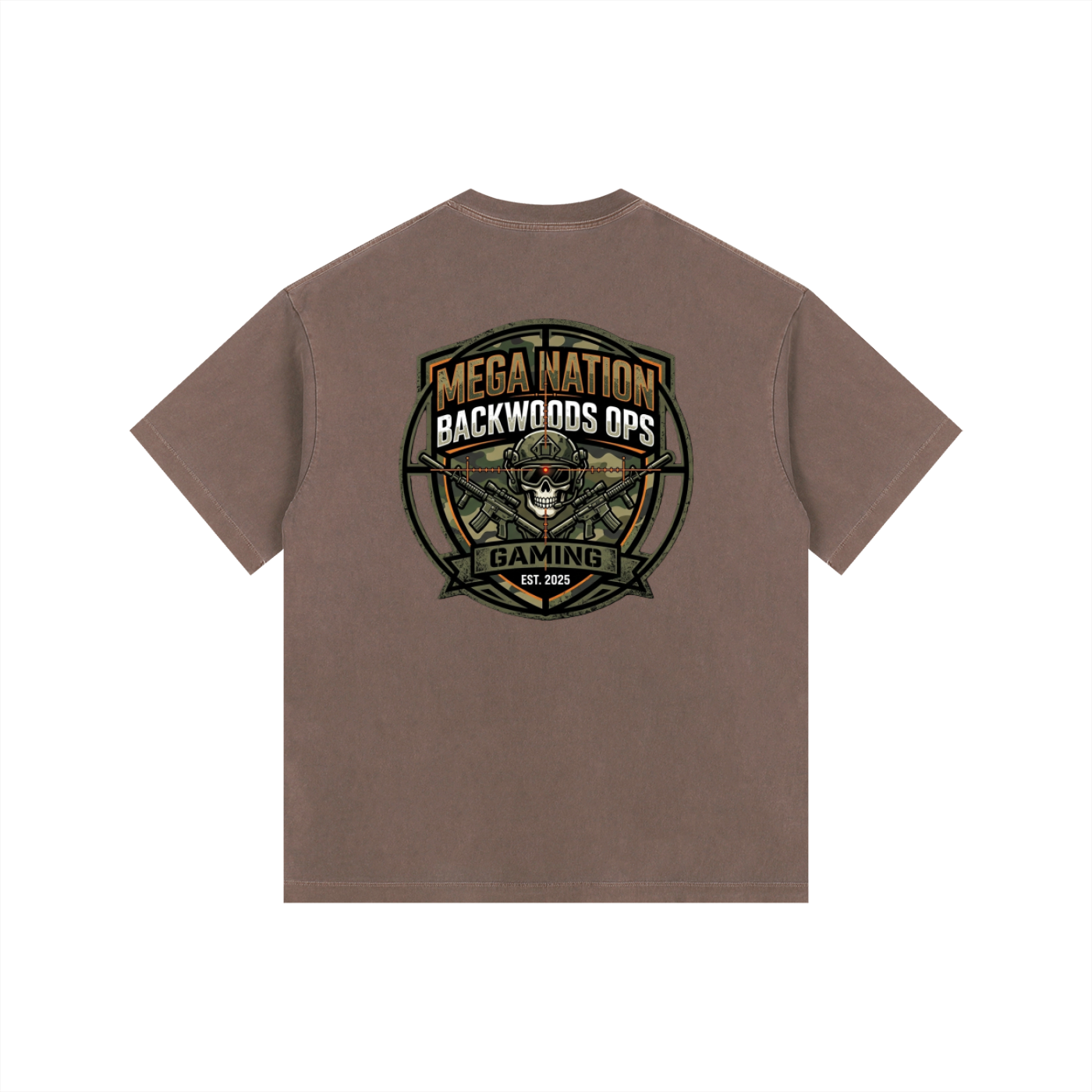 MNA Backwoods OPS (Front and Back Logo) Oversized Cotton T-Shirt (7 colors)