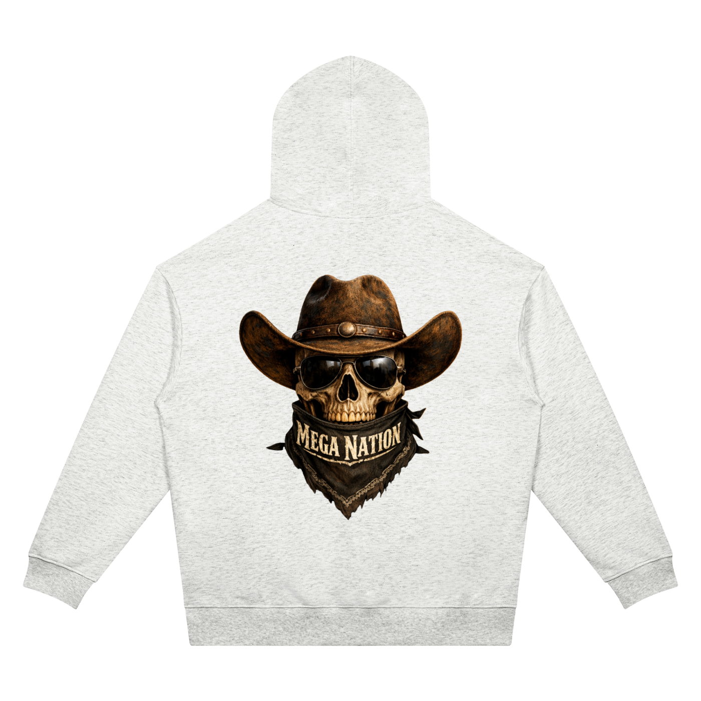 Mega Nation Outlaw Skull Unisex Oversized Drop Shoulder Hoodie (7 colors)