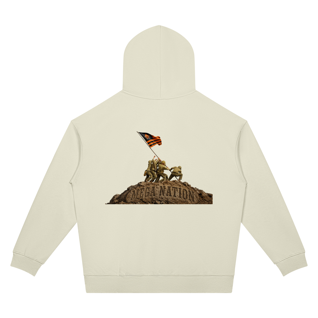 Mega Nation Flag Raising Unisex Oversized Drop Shoulder Hoodie (5 colors)