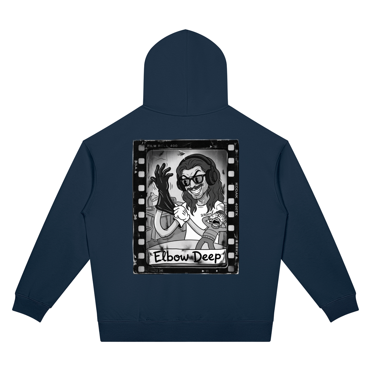 Elbow Deep Film Roll Unisex Oversized Drop Shoulder Hoodie (7 colors)
