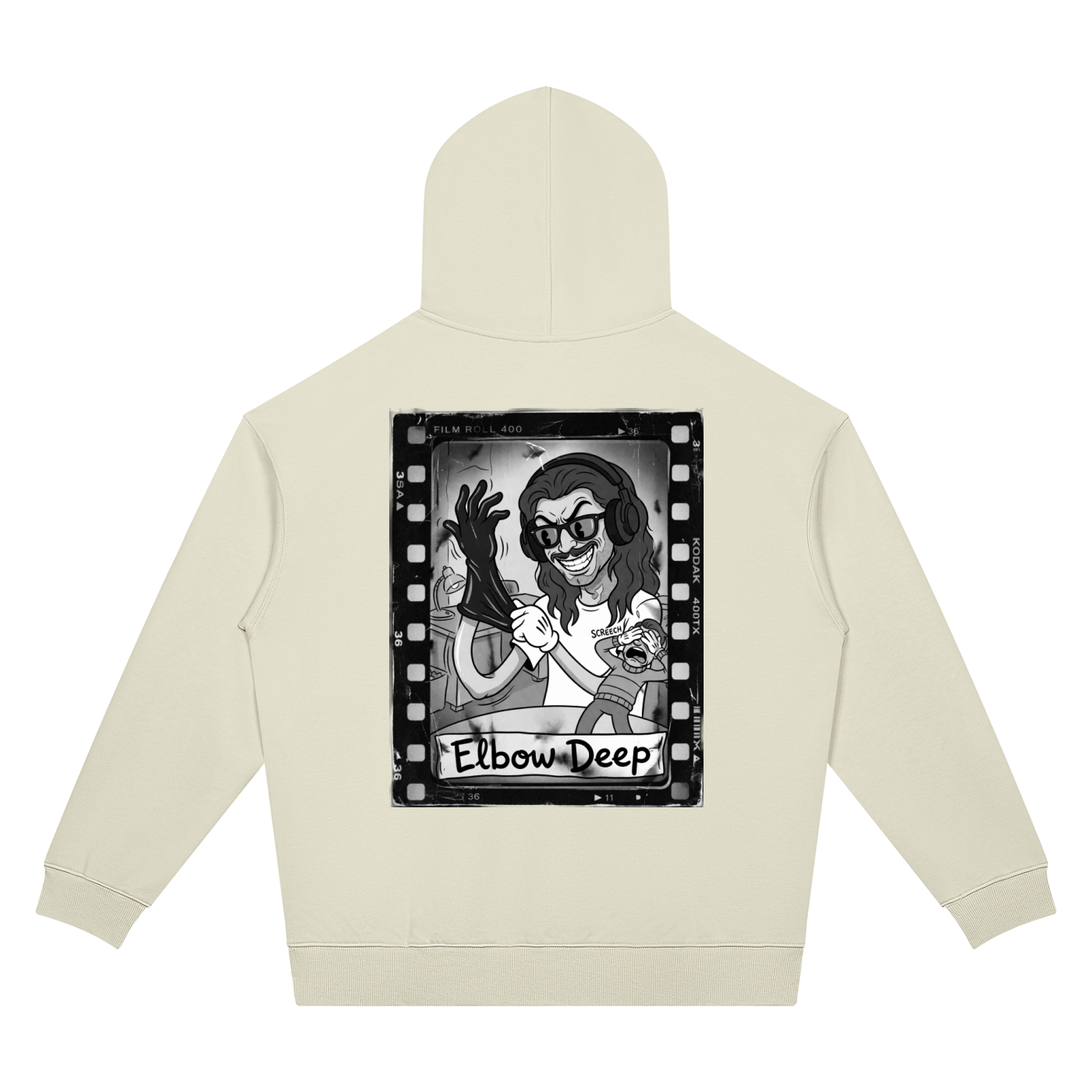 Elbow Deep Film Roll Unisex Oversized Drop Shoulder Hoodie (7 colors)