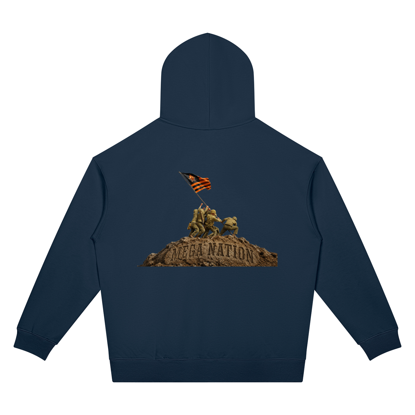Mega Nation Flag Raising Unisex Oversized Drop Shoulder Hoodie (5 colors)