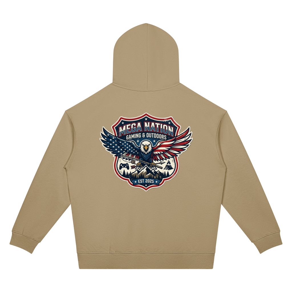 Mega Nation Eagle Unisex Oversized Drop Shoulder Hoodie (7 colors)
