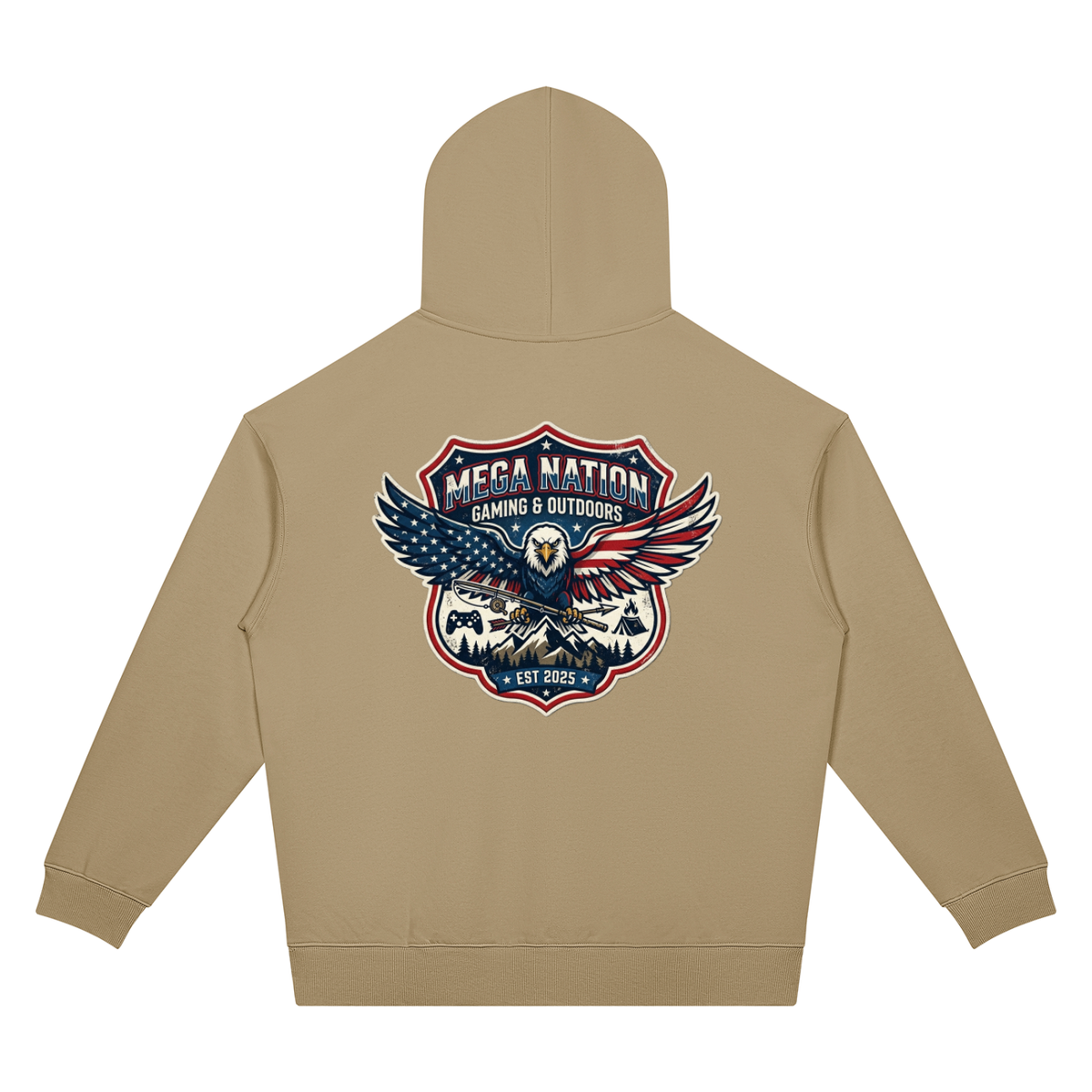 Mega Nation Eagle Unisex Oversized Drop Shoulder Hoodie (7 colors)