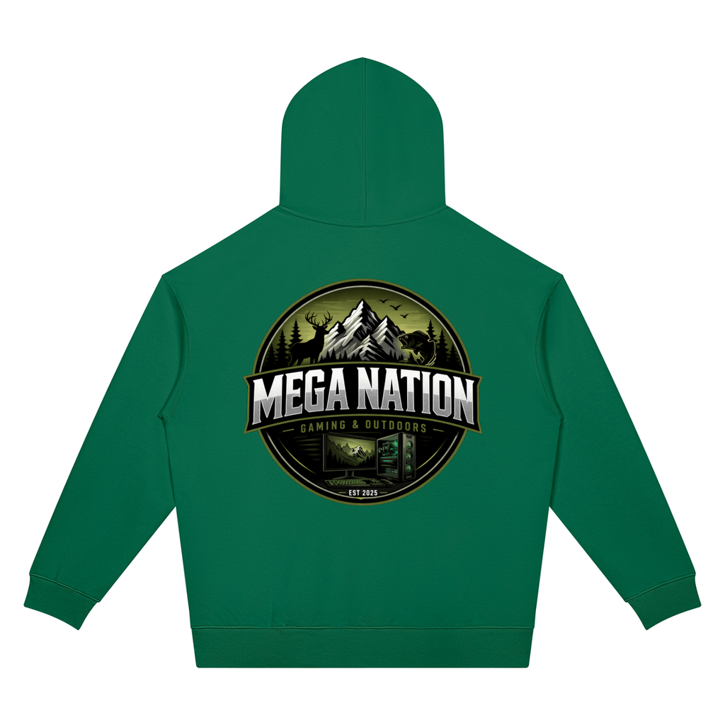 Mega Nation Gaming & Outdoors Unisex Oversized Drop Shoulder Hoodie (7 colors)