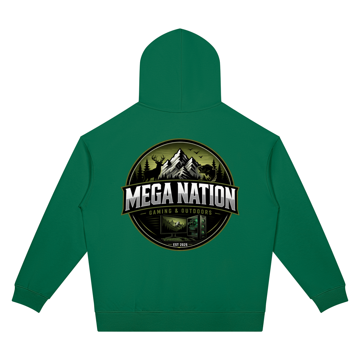 Mega Nation Gaming & Outdoors Unisex Oversized Drop Shoulder Hoodie (7 colors)