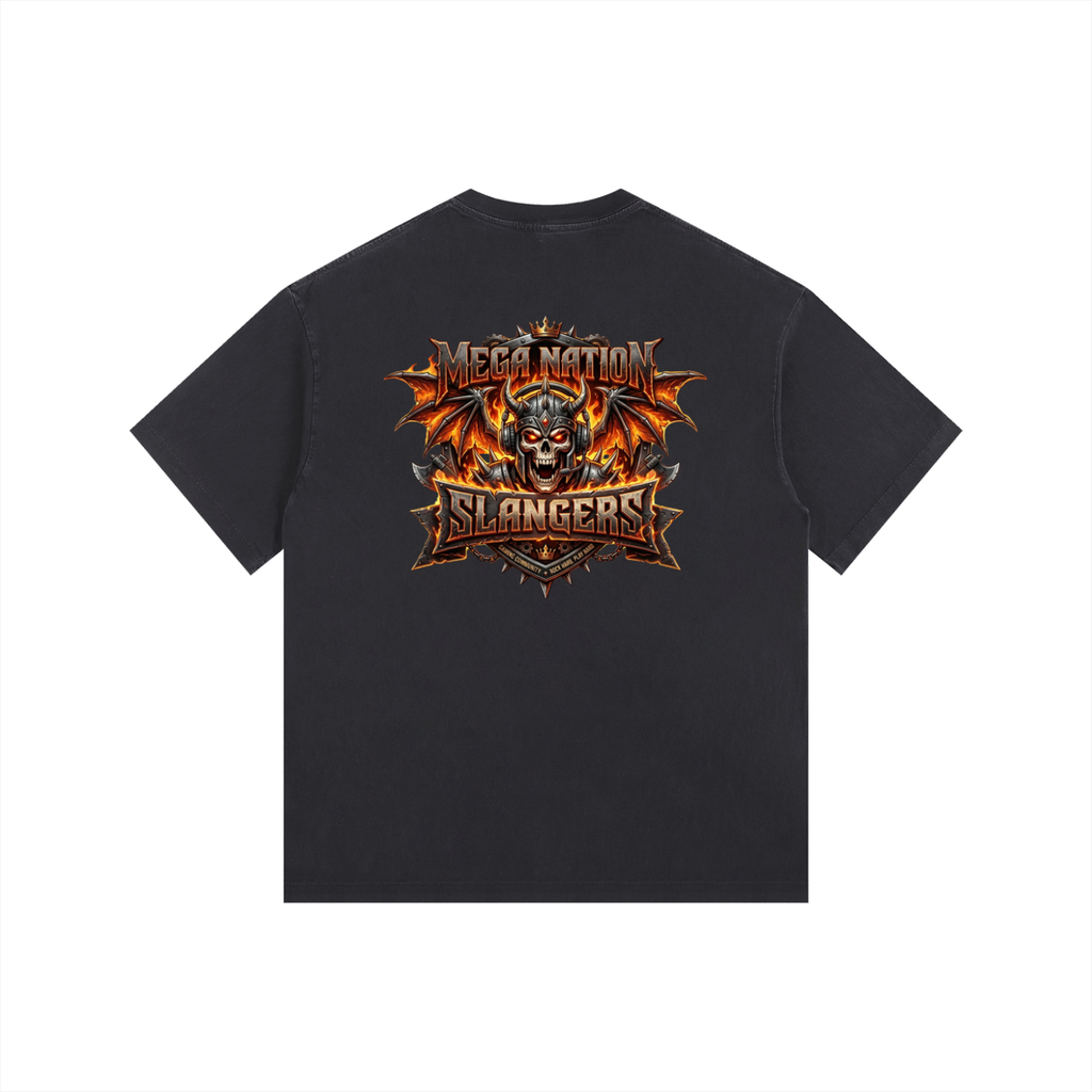 MNA Mega Slangers (Front and Back Logo) Oversized Cotton T-Shirt (7 colors)