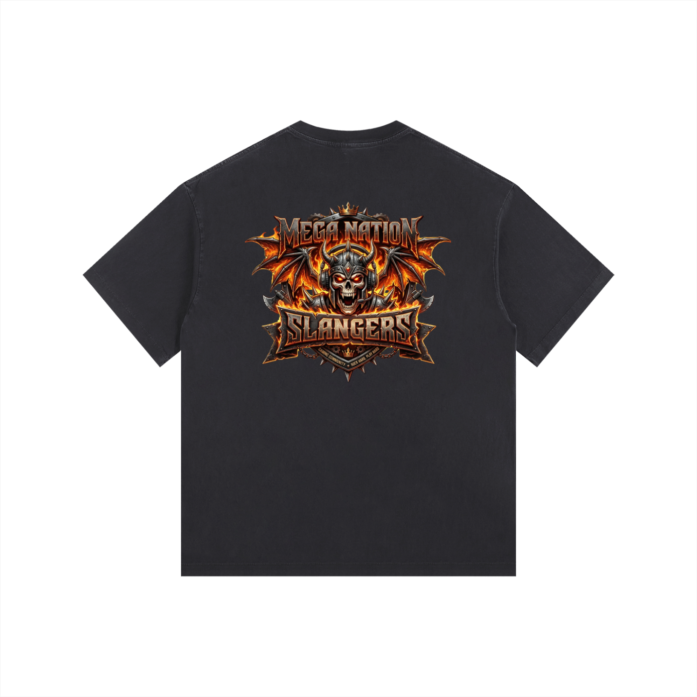 MNA Mega Slangers (Front and Back Logo) Oversized Cotton T-Shirt (7 colors)