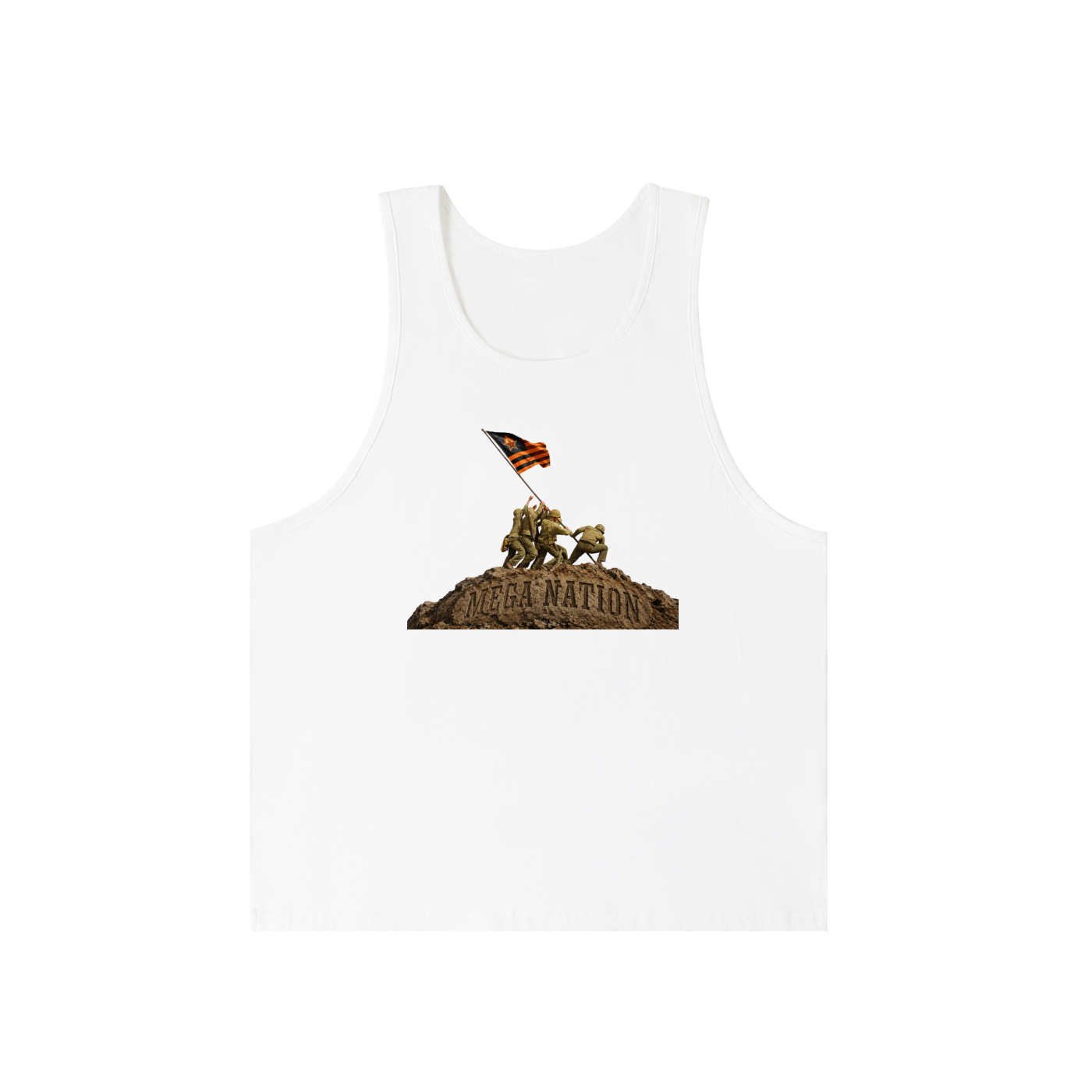 Mega Nation Flag Raising Unisex Loose Tank Top (2 colors)