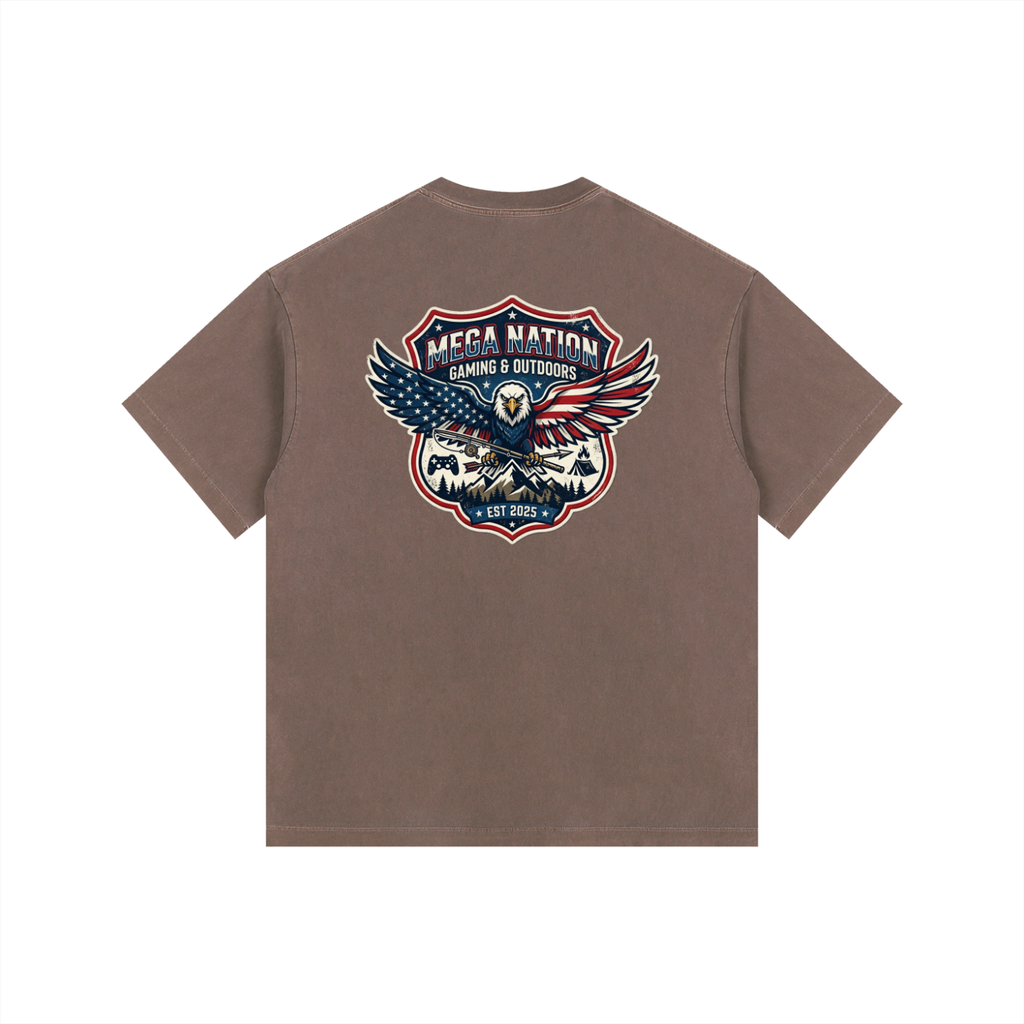 MNA Gaming & Outdoors 2 (Front and Back Logo) Oversized Cotton T-Shirt (8 colors)
