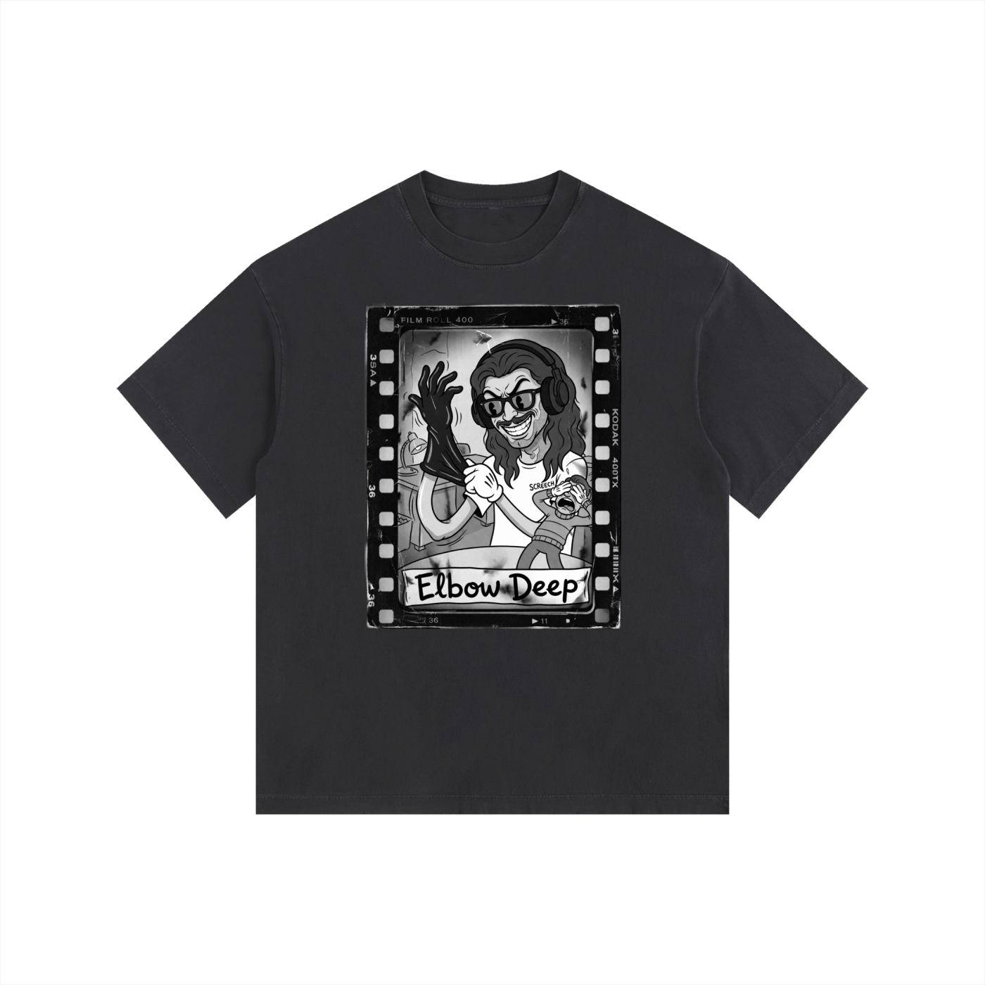 Elbow Deep Film Roll Oversized Cotton T-Shirt (9 colors)