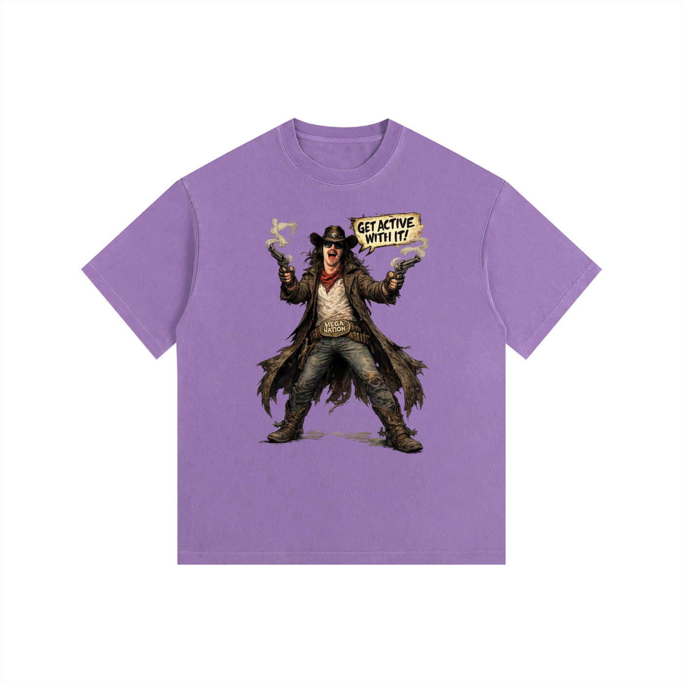 Mega Nation Active Revolvers Oversized Cotton T-Shirt (11 colors)