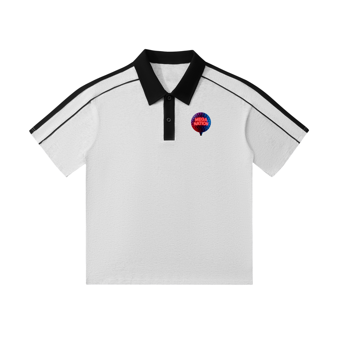 Mega Nation Golf Polo Shirt (Neon Logo) (5 colors)