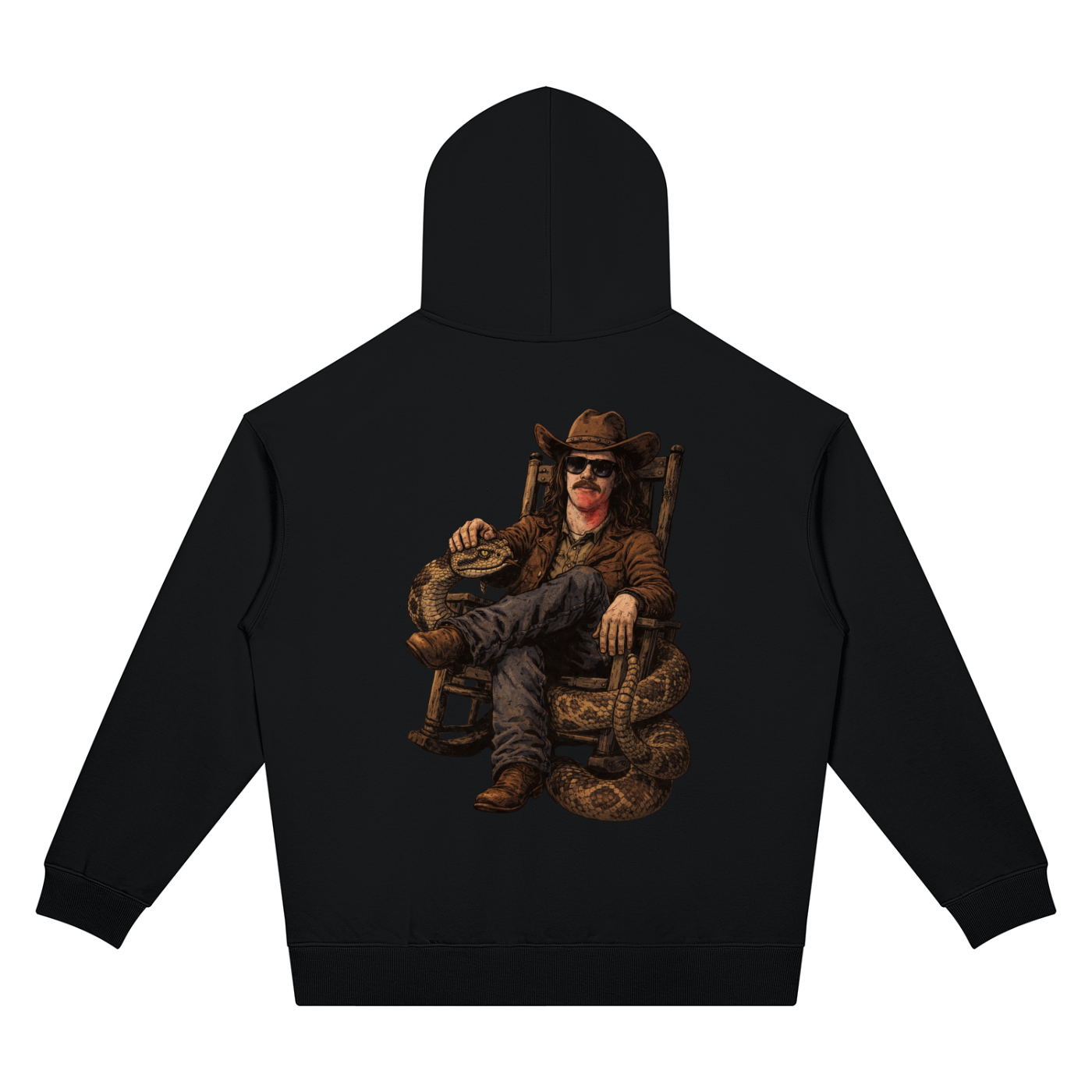MegaSlanger Rattlesnake Unisex Oversized Drop Shoulder Hoodie (7 colors)