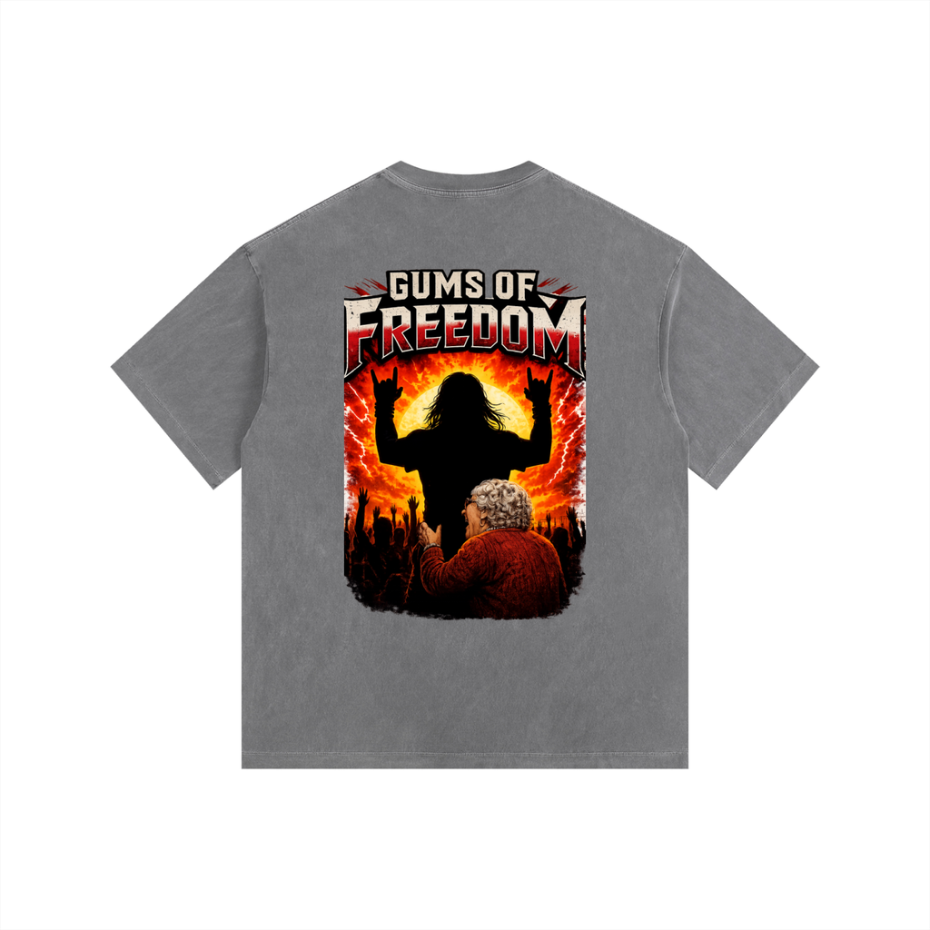 MNA Gums of Freedom v2 (Front and Back Logo) Oversized Cotton T-Shirt (6 colors)