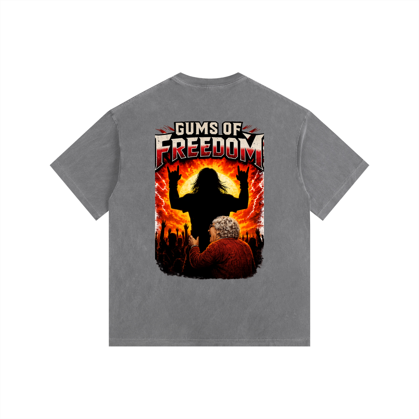MNA Gums of Freedom v2 (Front and Back Logo) Oversized Cotton T-Shirt (6 colors)
