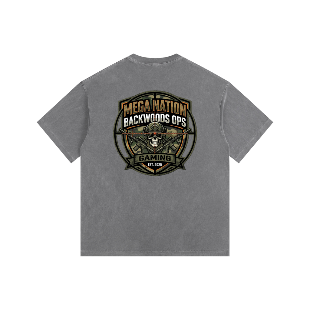 MNA Backwoods OPS (Front and Back Logo) Oversized Cotton T-Shirt (7 colors)