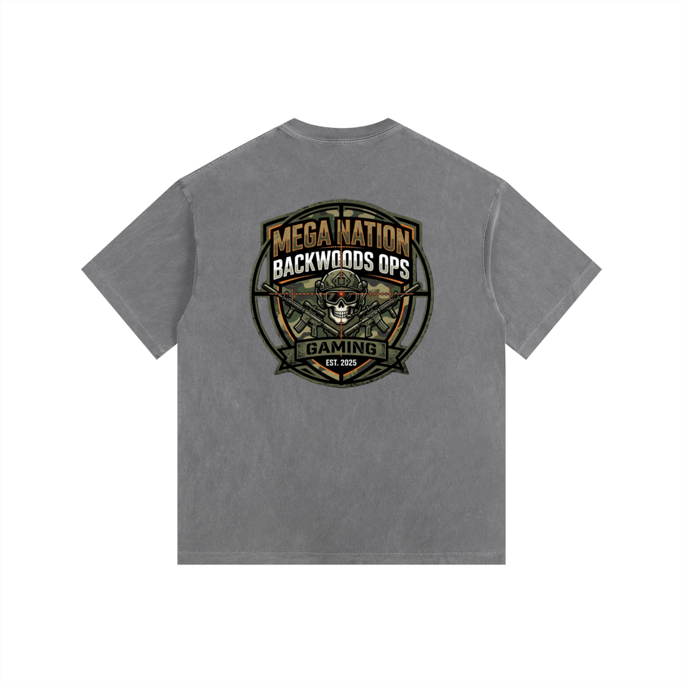 MNA Backwoods OPS (Front and Back Logo) Oversized Cotton T-Shirt (7 colors)