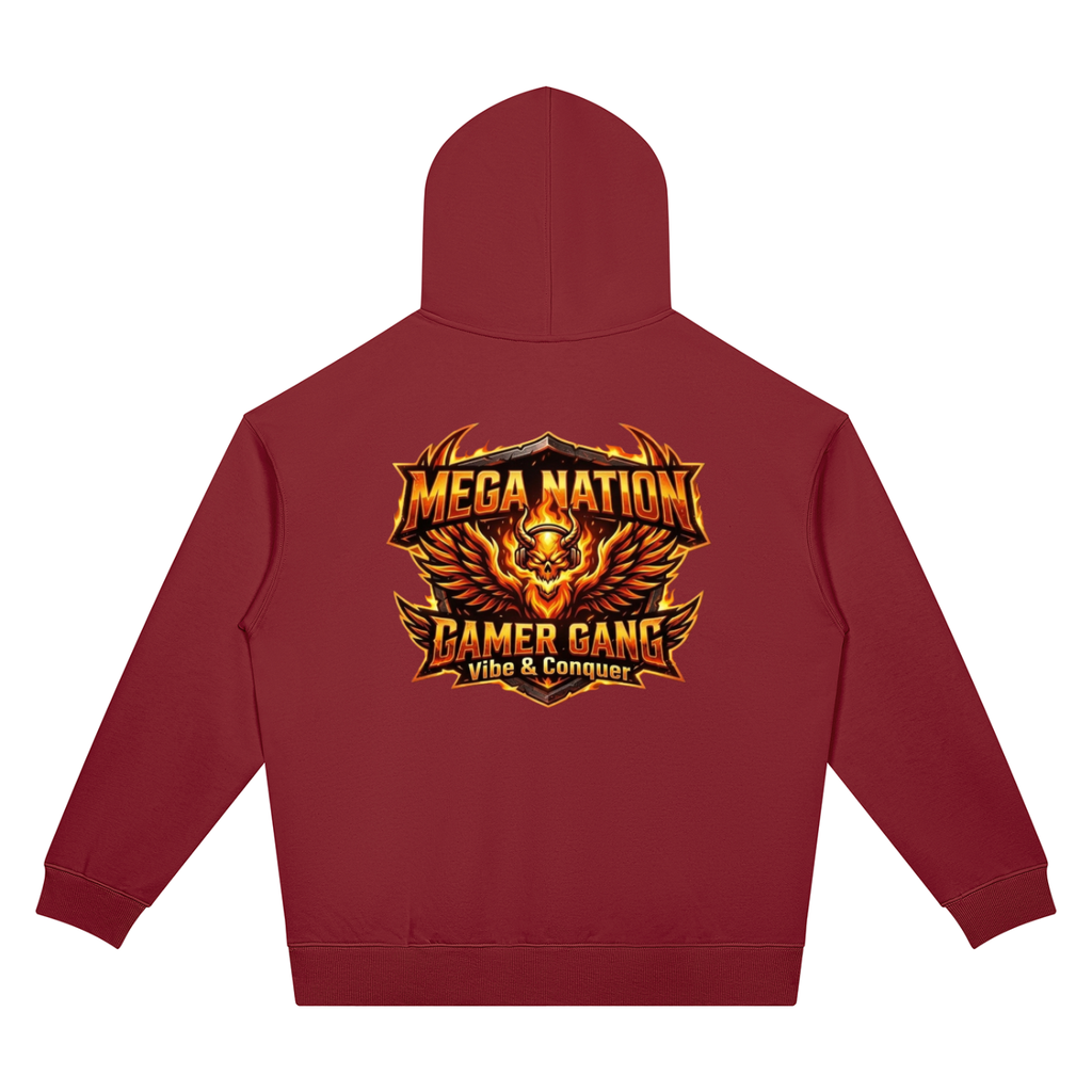 Mega Nation Vibe & Conquer Unisex Oversized Drop Shoulder Hoodie (7 colors)