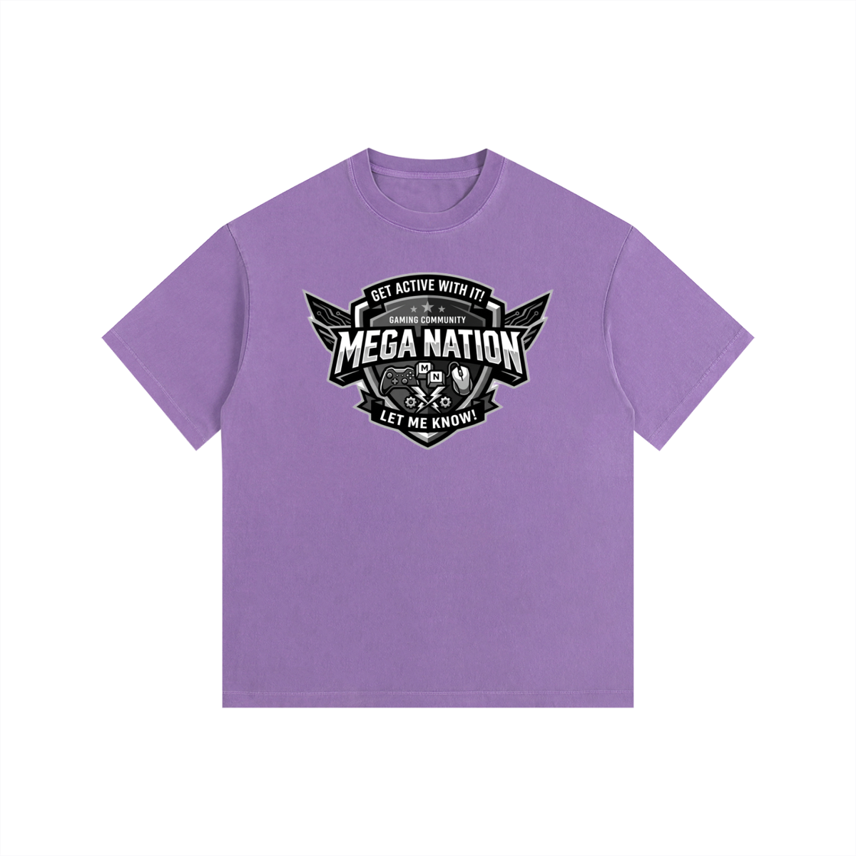 Mega Nation Gaming Community Oversized Cotton T-Shirt (11 colors)