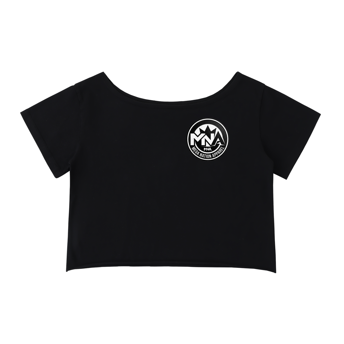 MNA Slangers (Front and Back Logo) Off-Shoulder Cropped T-Shirt (4 colors)
