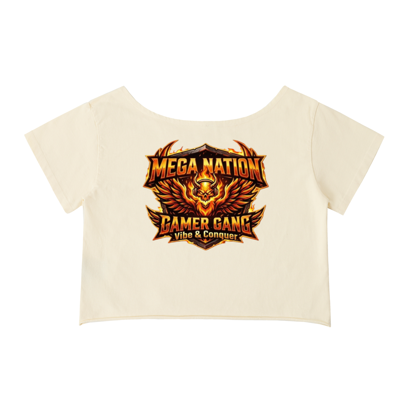 MNA Vibe & Conquer Off-Shoulder Cropped T-Shirt (4 colors)