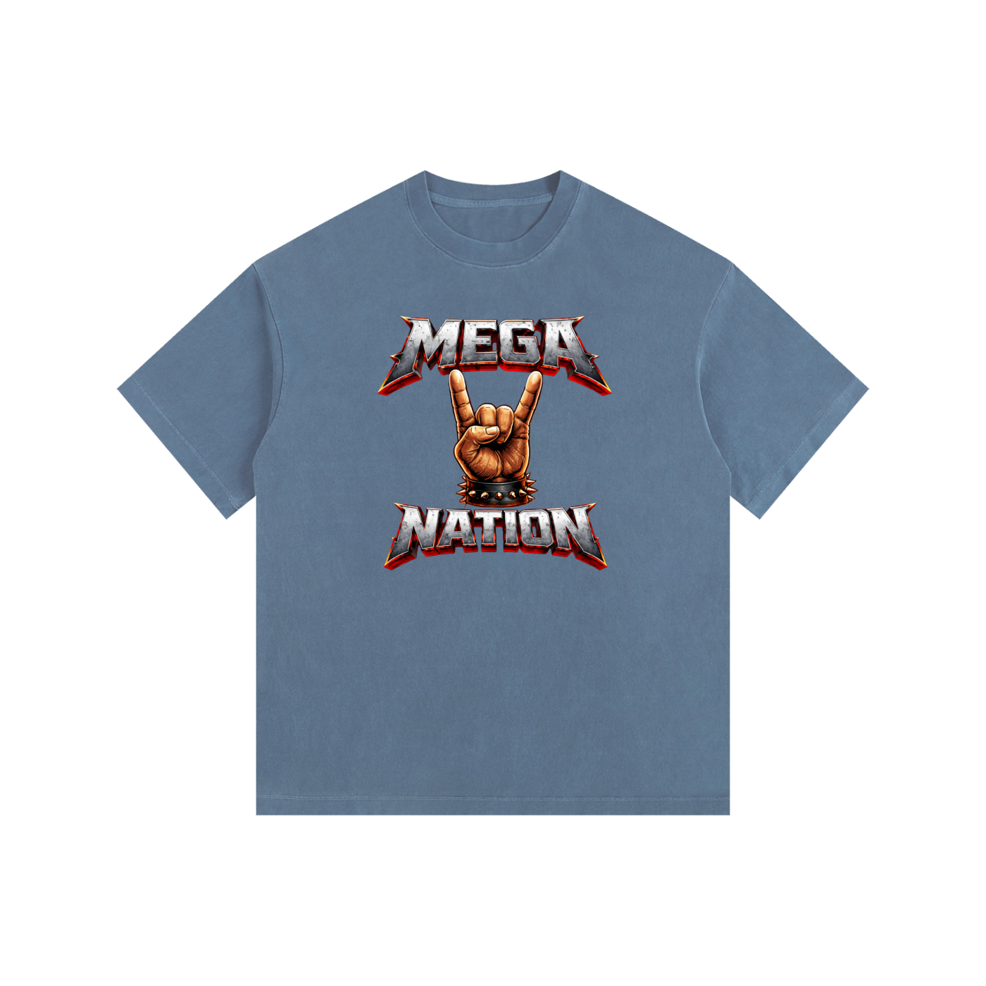 Mega Nation Rocker Oversized Cotton T-Shirt (8 colors)