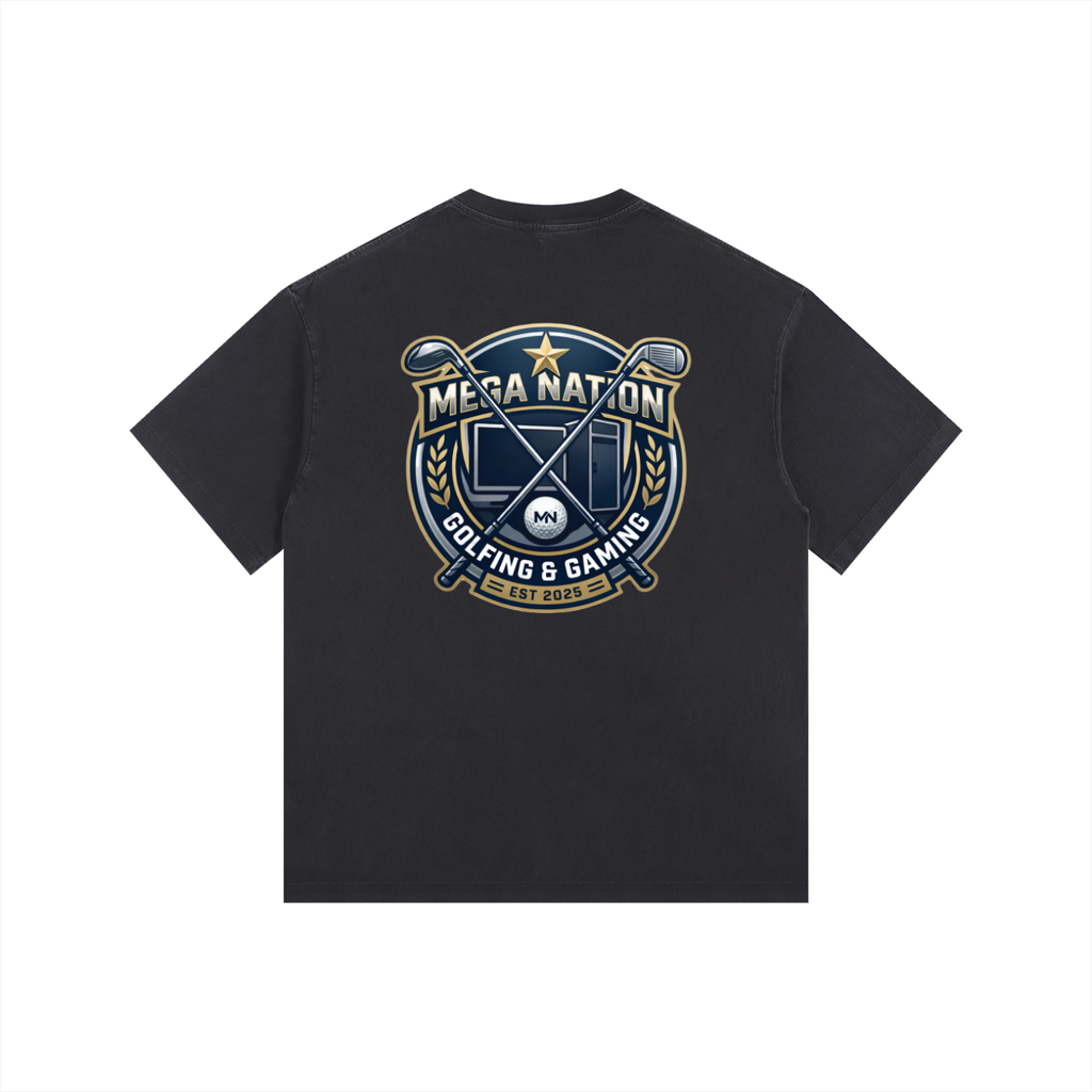 MNA Golf & Gaming (Front and Back Logo) Oversized Cotton T-Shirt (7 colors)