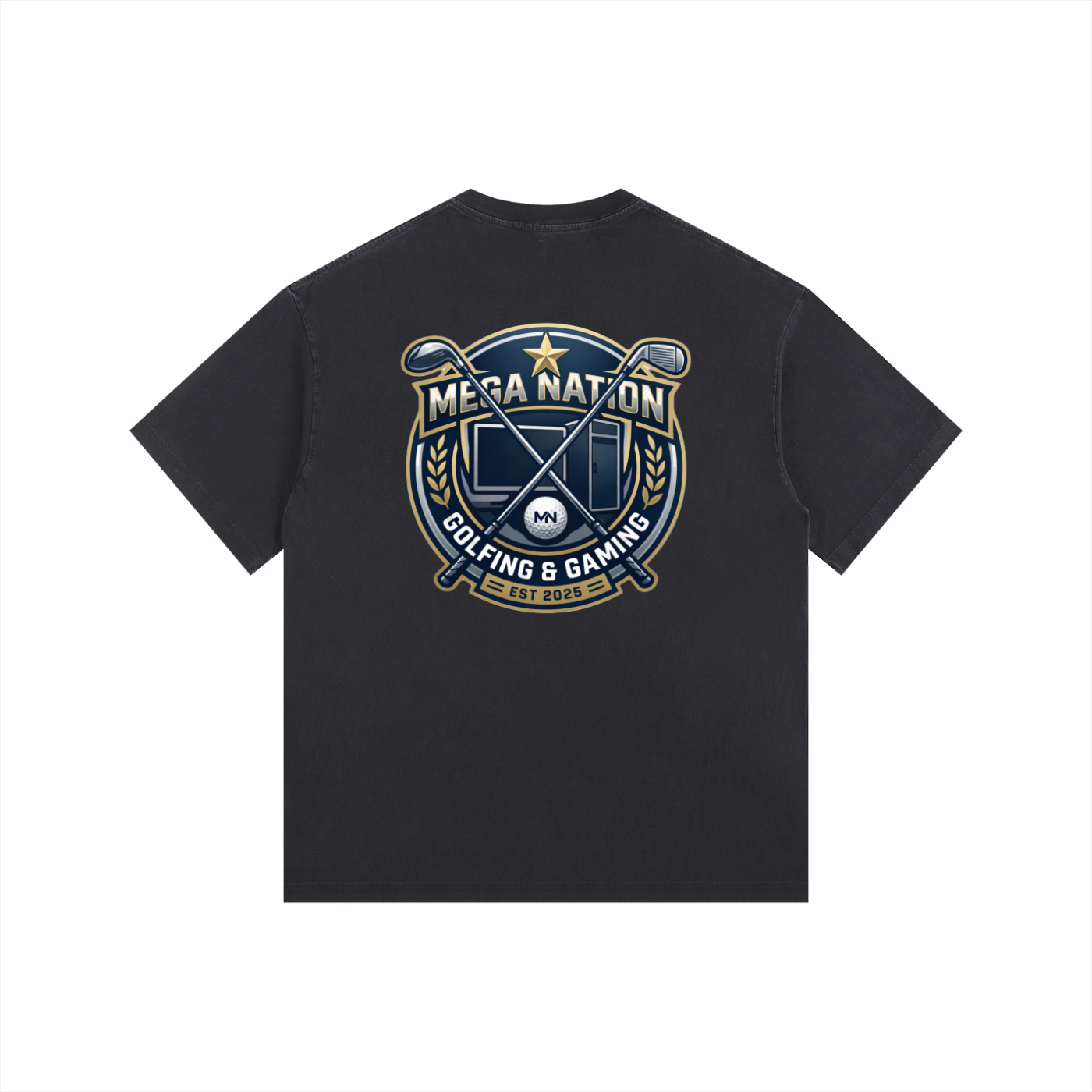 MNA Golf & Gaming (Front and Back Logo) Oversized Cotton T-Shirt (7 colors)