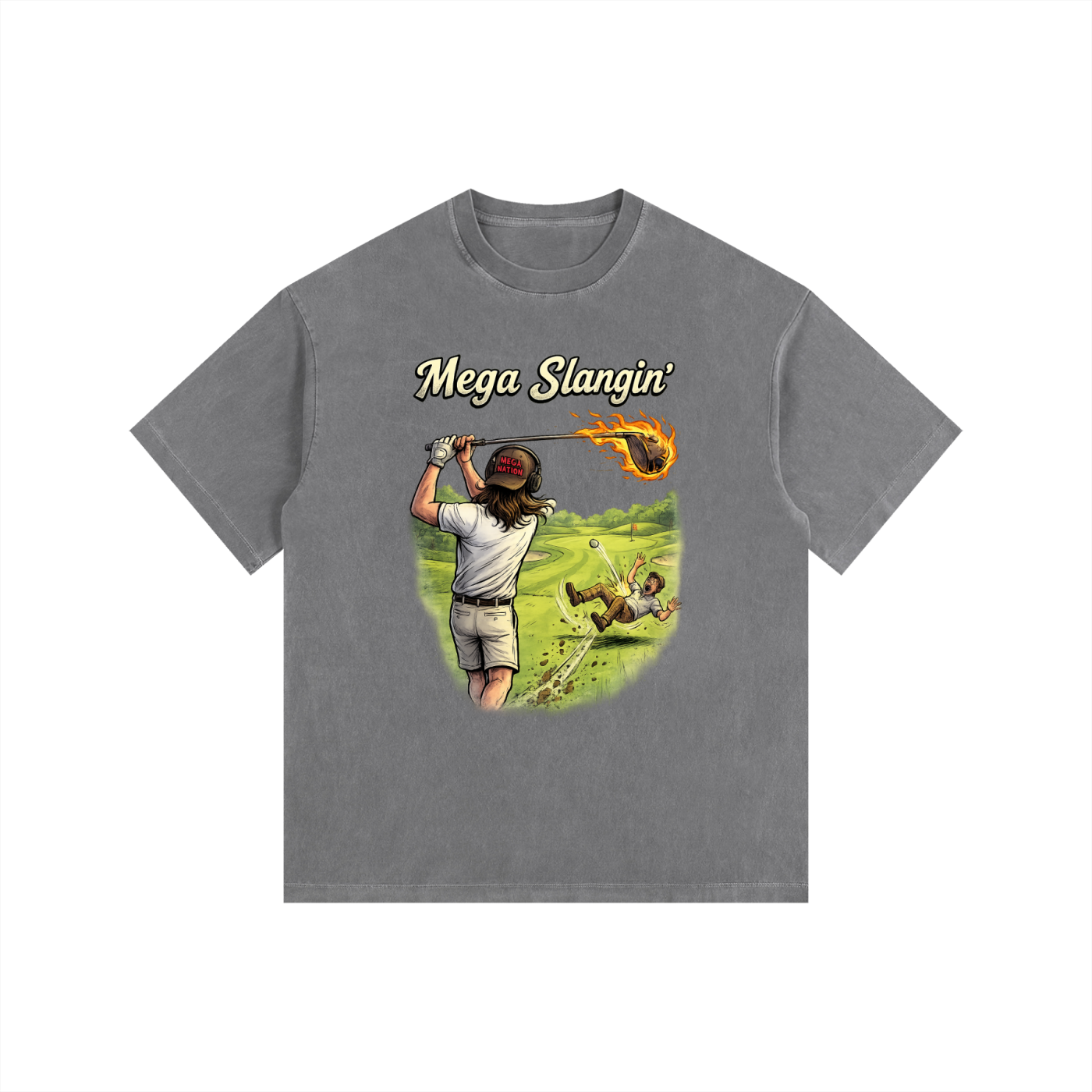 Mega Slangin' Golf Oversized Cotton T-Shirt (11 colors)