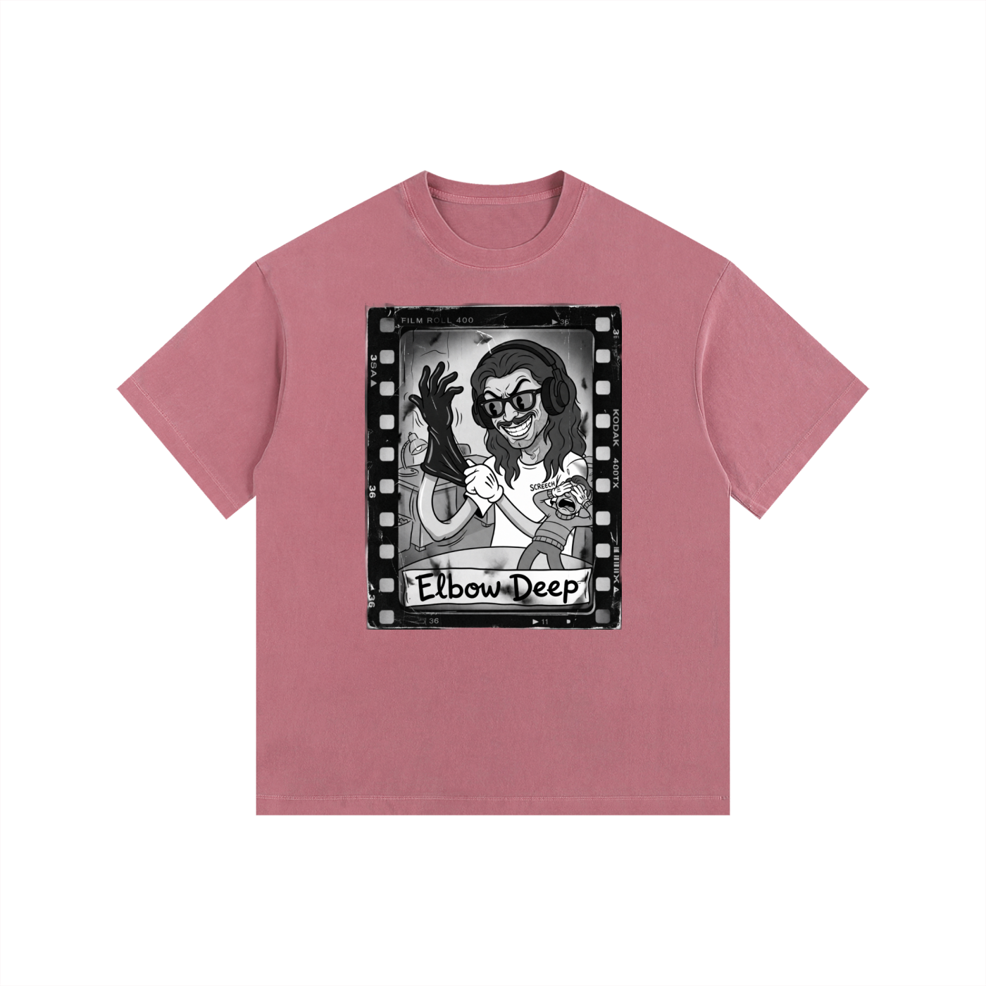 Elbow Deep Film Roll Oversized Cotton T-Shirt (9 colors)