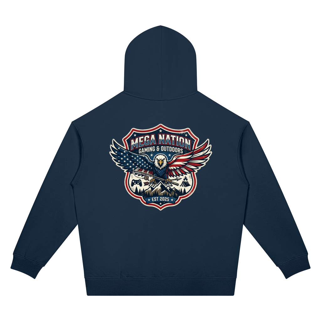 Mega Nation Eagle Unisex Oversized Drop Shoulder Hoodie (7 colors)