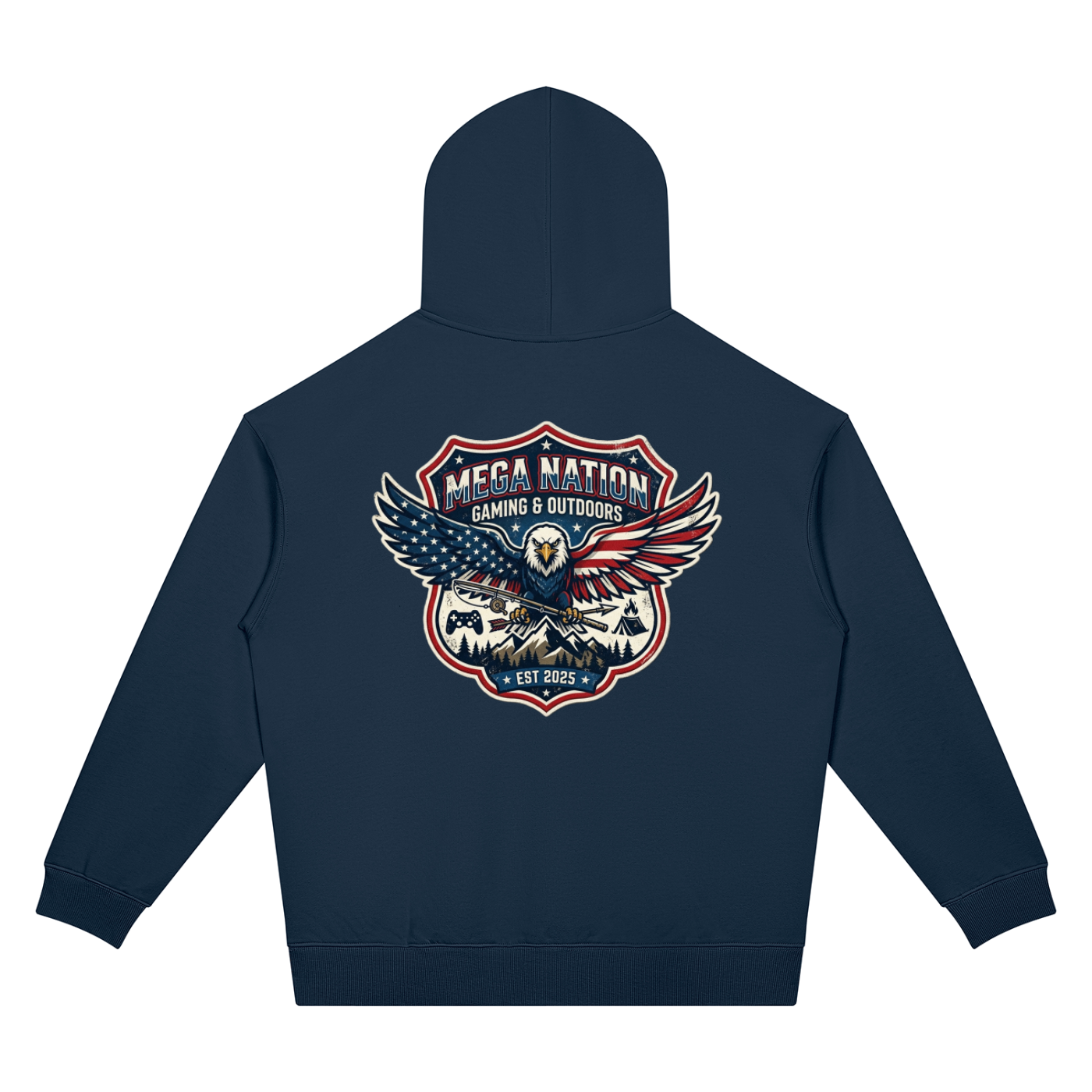 Mega Nation Eagle Unisex Oversized Drop Shoulder Hoodie (7 colors)