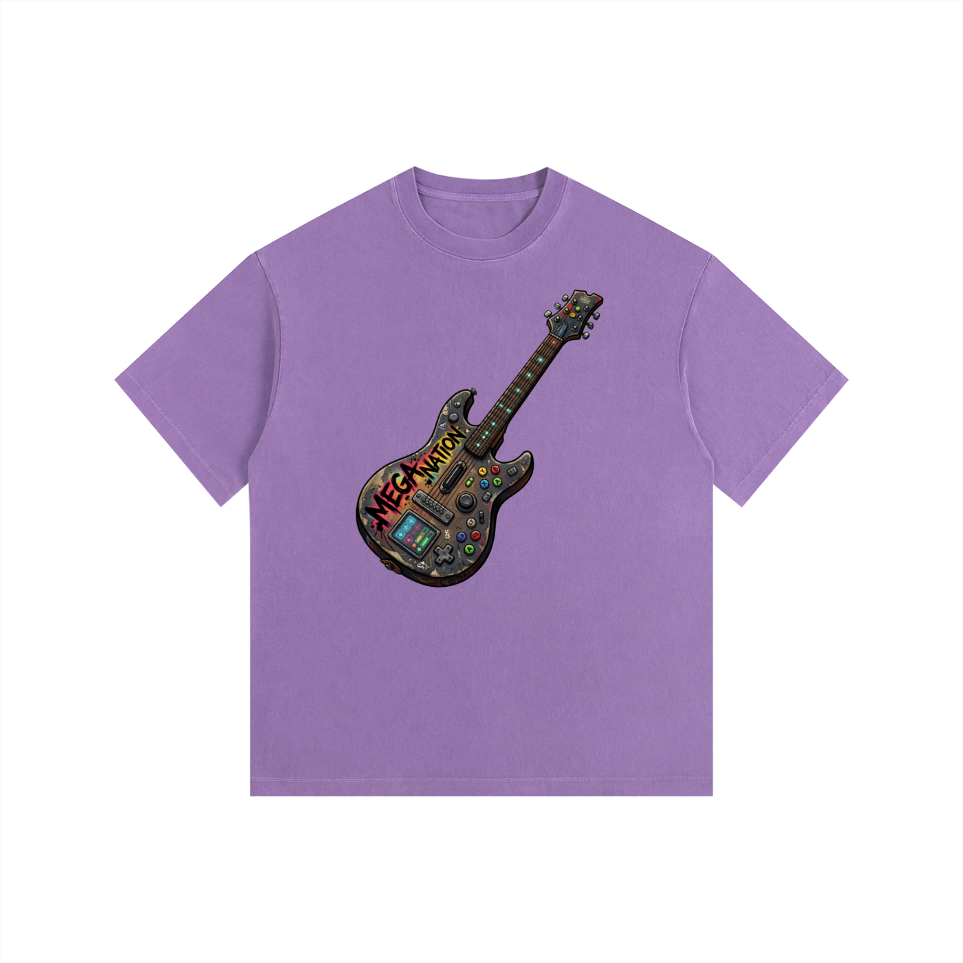 Mega Nation Gamer Guitar 2 Oversized Cotton T-Shirt (11 colors)