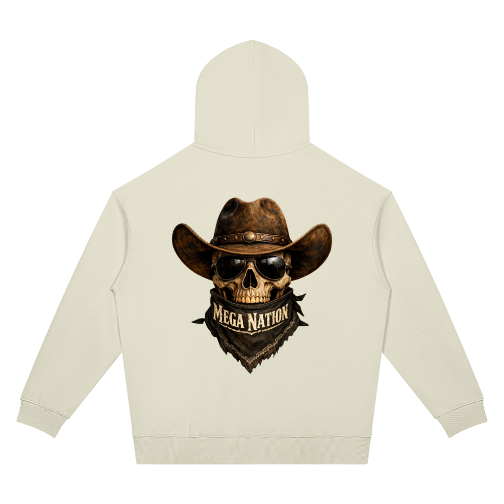 Mega Nation Outlaw Skull Unisex Oversized Drop Shoulder Hoodie (7 colors)