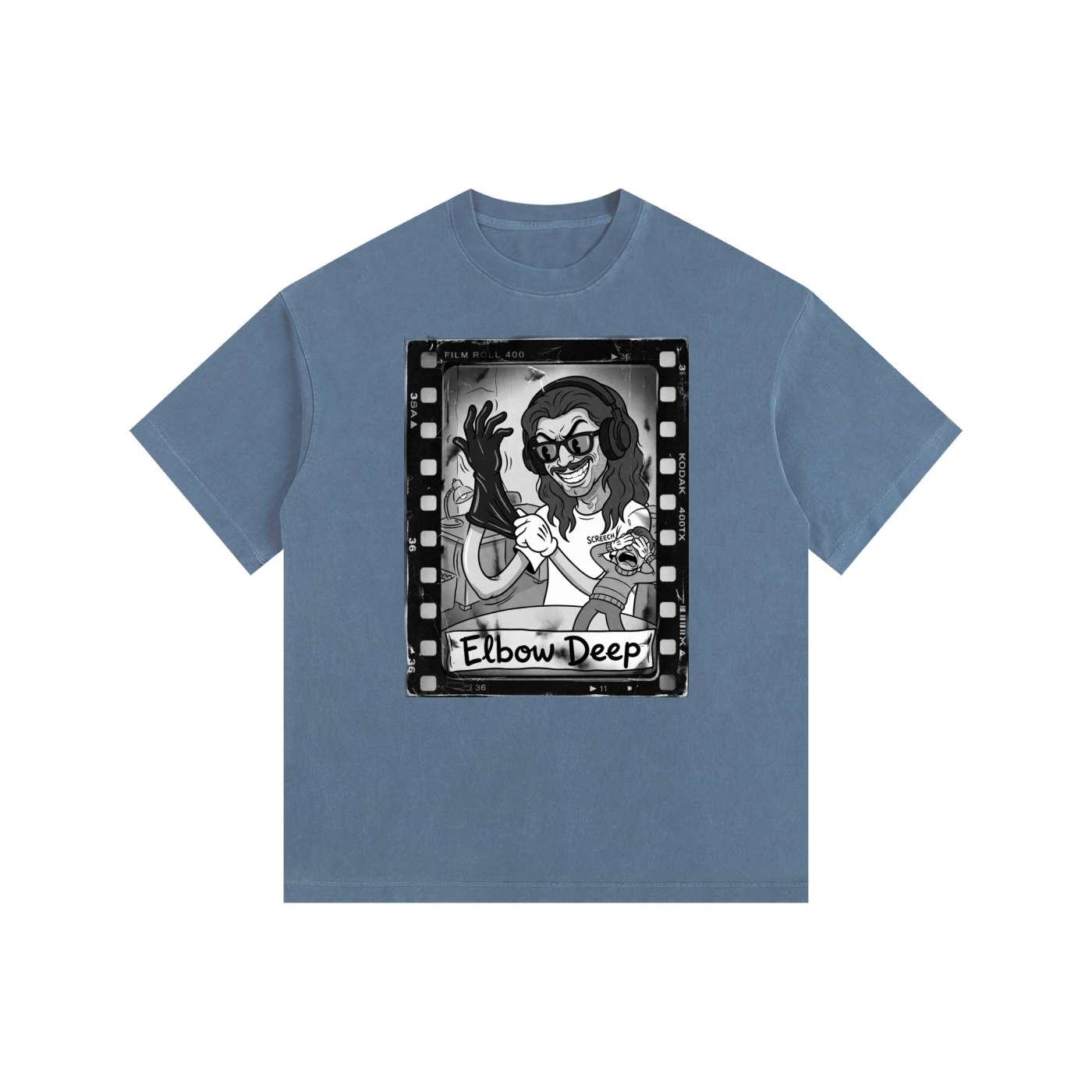 Elbow Deep Film Roll Oversized Cotton T-Shirt (9 colors)