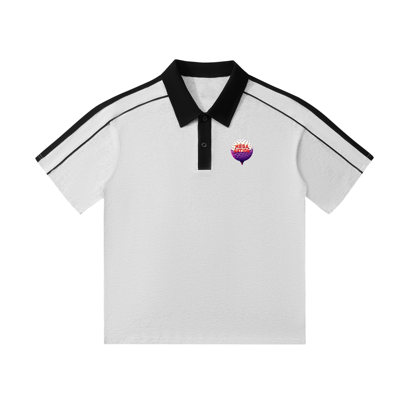 Mega Nation Golf Polo Shirt (Retro Logo) (5 colors)