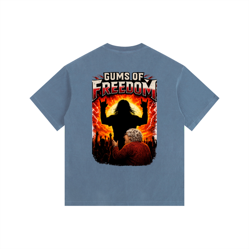 MNA Gums of Freedom v2 (Front and Back Logo) Oversized Cotton T-Shirt (6 colors)