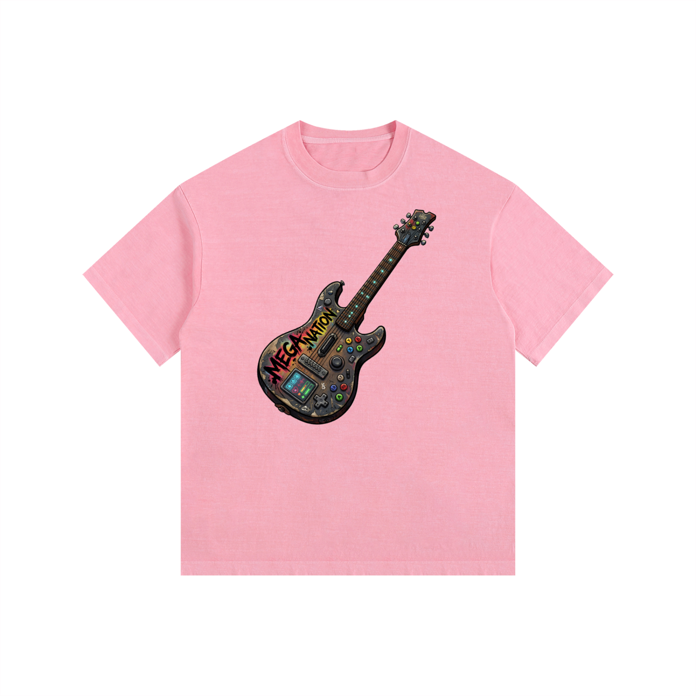 Mega Nation Gamer Guitar 2 Oversized Cotton T-Shirt (11 colors)