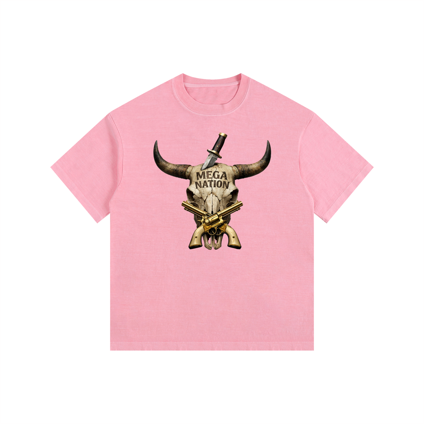 Mega Nation Longhorn Oversized Cotton T-Shirt (11 colors)
