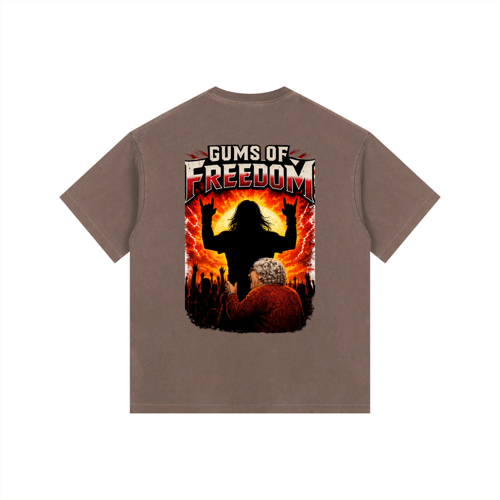 MNA Gums of Freedom v2 (Front and Back Logo) Oversized Cotton T-Shirt (6 colors)