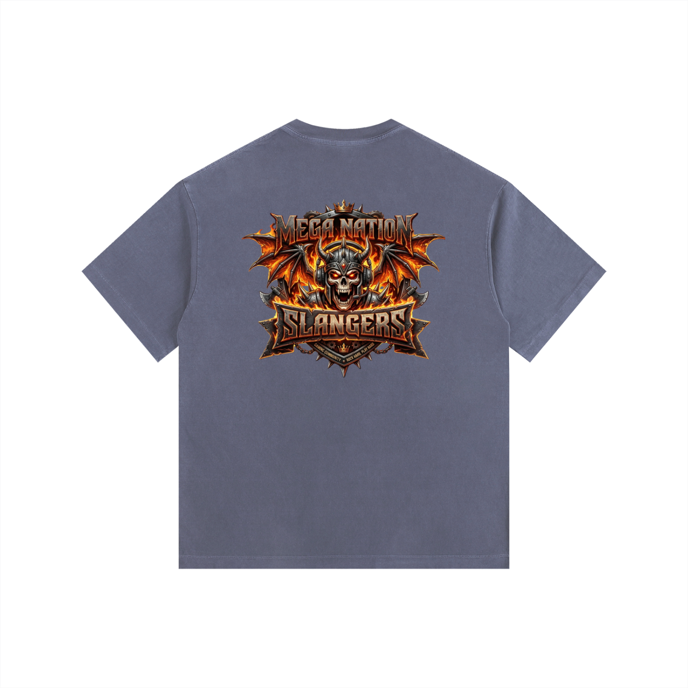 MNA Mega Slangers (Front and Back Logo) Oversized Cotton T-Shirt (7 colors)