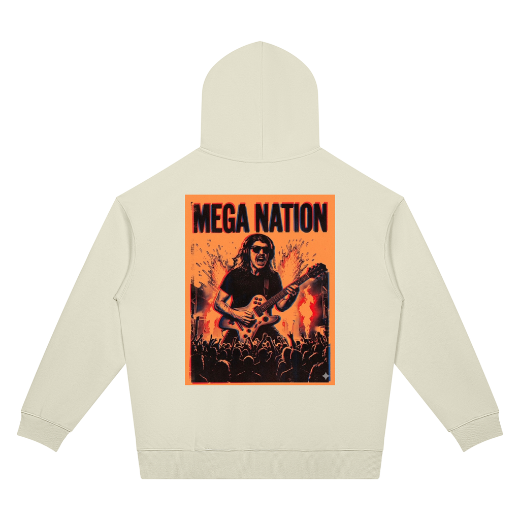 Mega Nation Gamer Guitar Unisex Oversized Drop Shoulder Hoodie (7 colors)