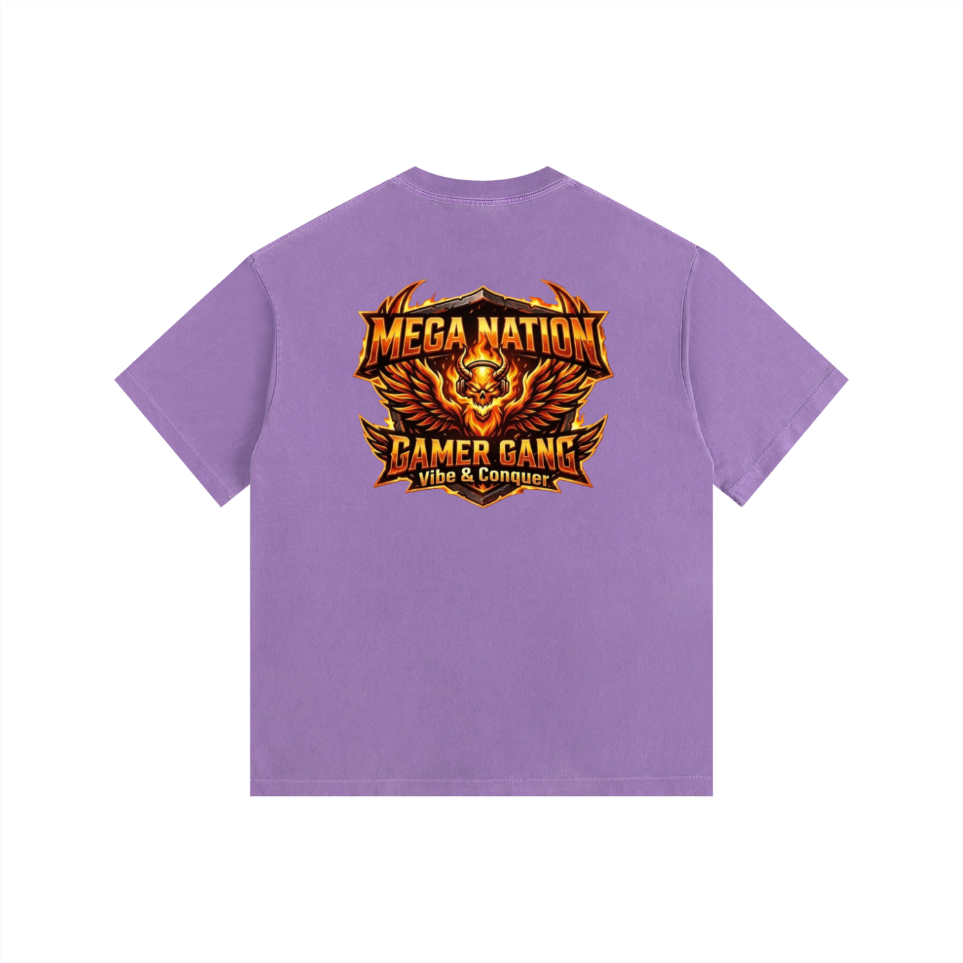 MNA Vibe & Conquer (Front and Back Logo) Oversized Cotton T-Shirt (9 colors)
