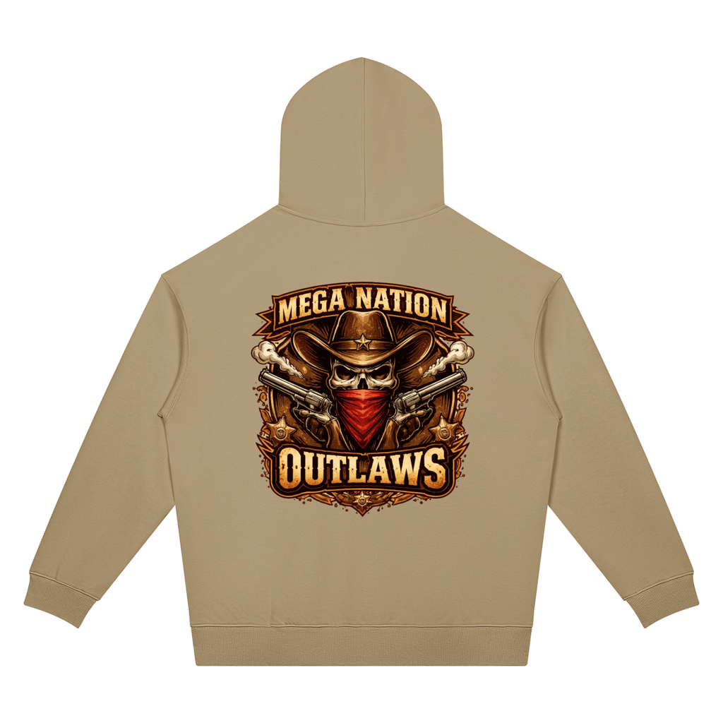 Mega Nation Outlaws Unisex Oversized Drop Shoulder Hoodie (7 colors)