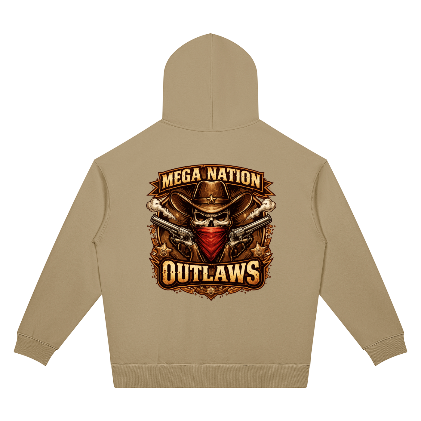 Mega Nation Outlaws Unisex Oversized Drop Shoulder Hoodie (7 colors)