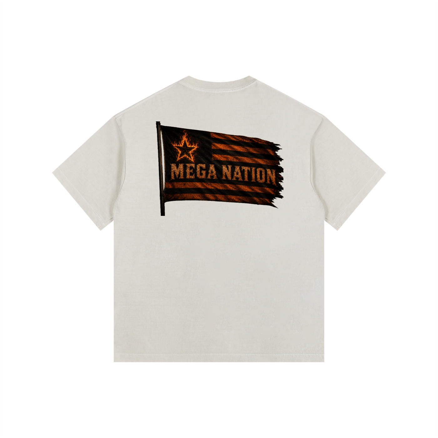 Mega Nation Flag (Front & Back Logo) Oversized Cotton T-Shirt (7 colors)